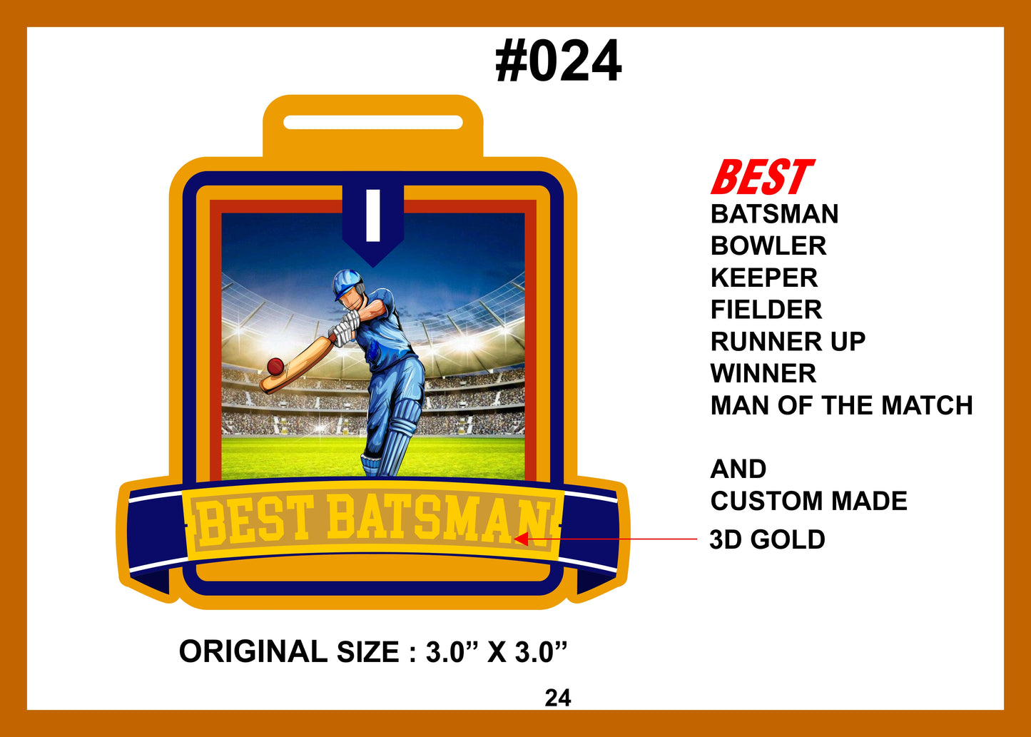 Custom Made Medal #024