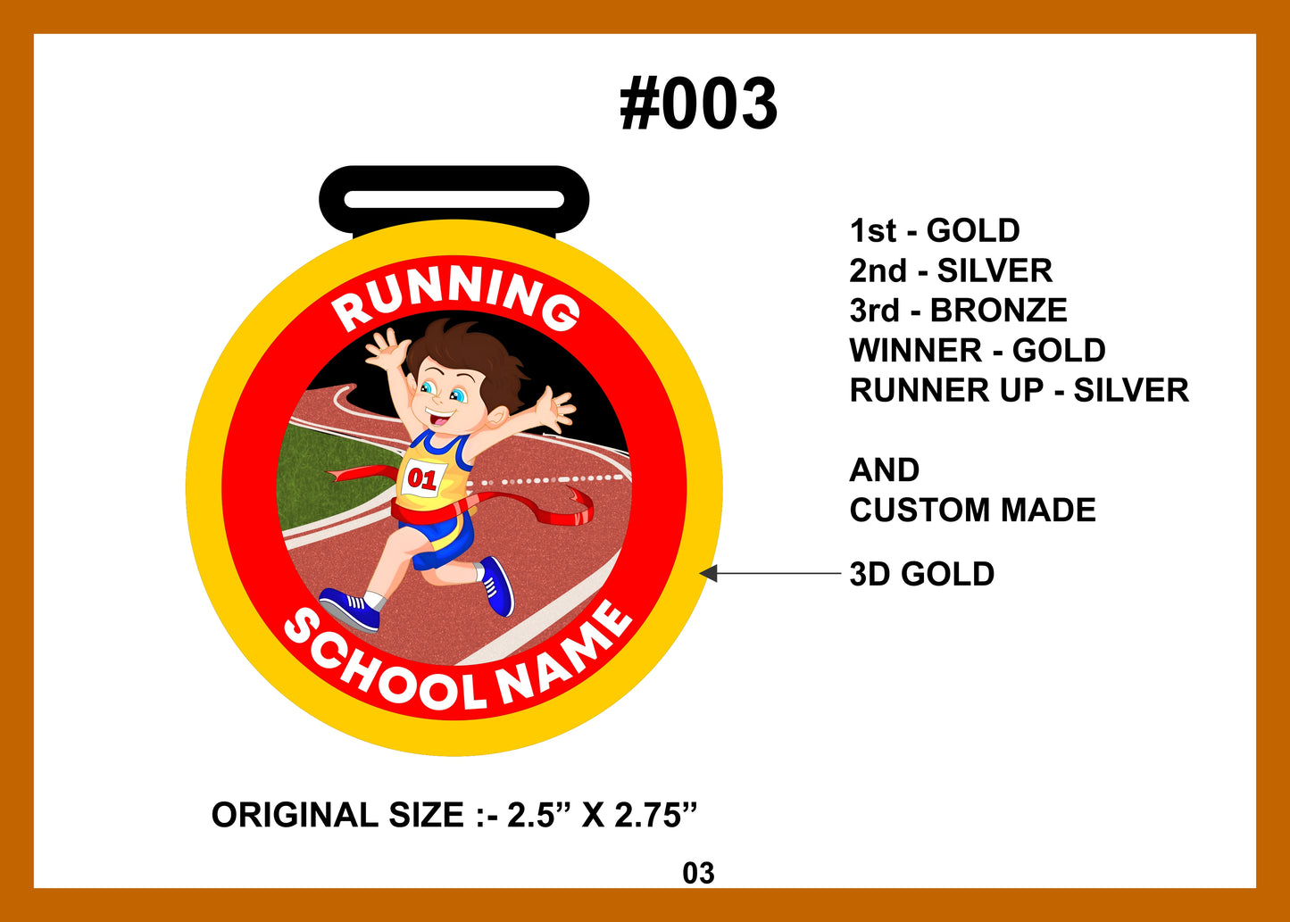 Custom Made Medal #003