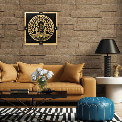 Shree Swami Black & Golden Acrylic Wall Art