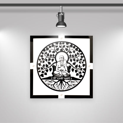 Shree Swami Black & White Acrylic Wall Art