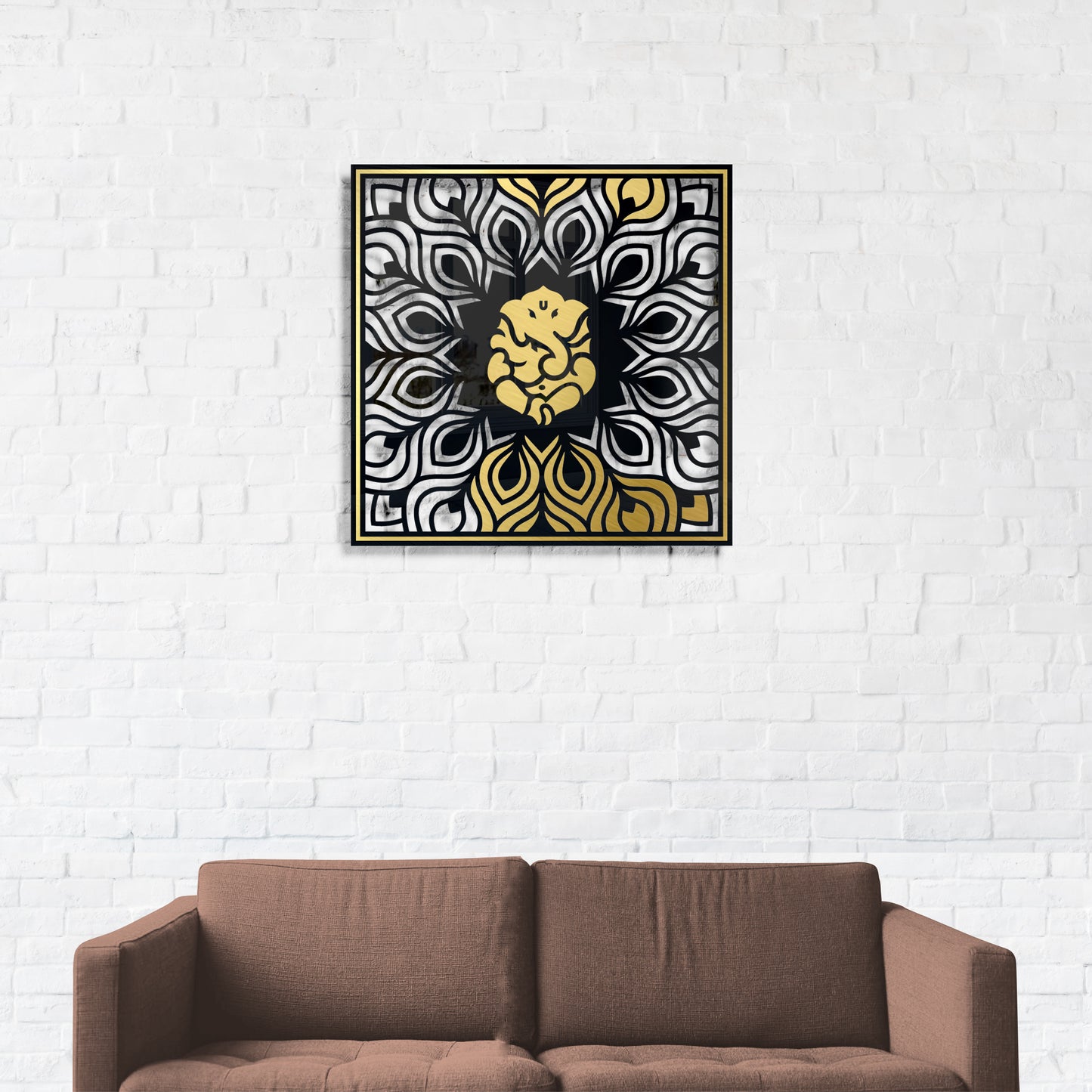 Ekadanta Black & Golden Acrylic Wall Art