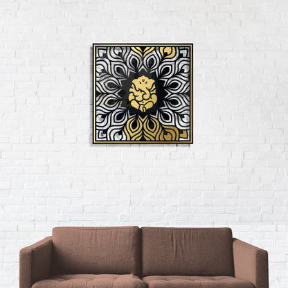 Ekadanta Black & Golden Acrylic Wall Art