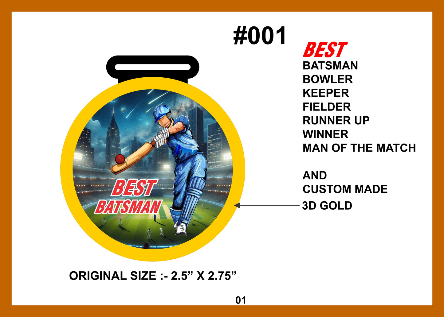 Custom Made Medal #001