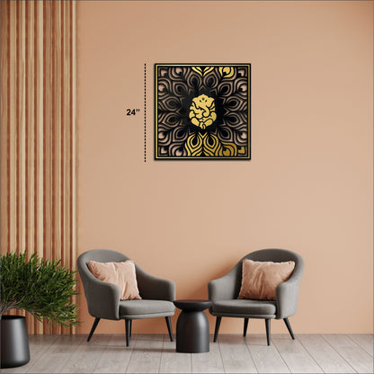 Ekadanta Black & Golden Acrylic Wall Art