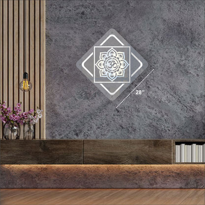 Mandala OM Reflective Acrylic Wall Art