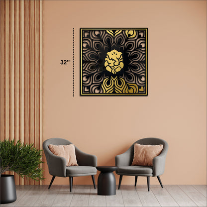 Ekadanta Black & Golden Acrylic Wall Art