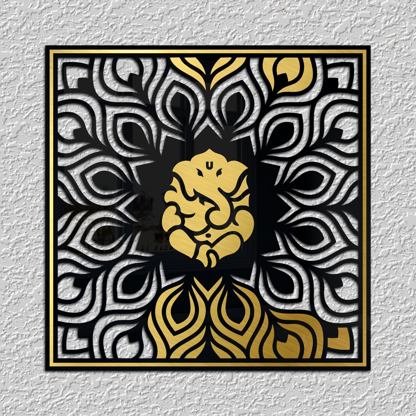 Ekadanta Black & Golden Acrylic Wall Art