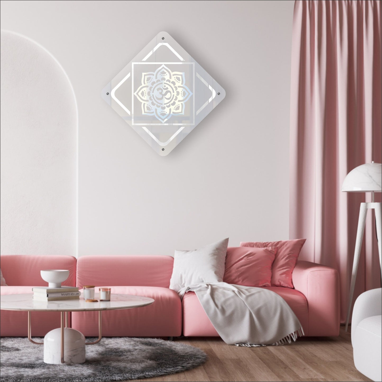 Mandala OM Reflective Acrylic Wall Art