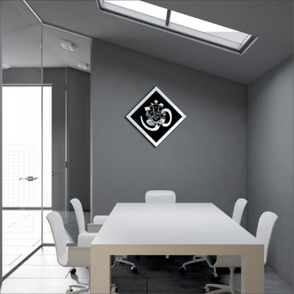 Silver & Black Ganesha Reflective Acrylic Wall Art