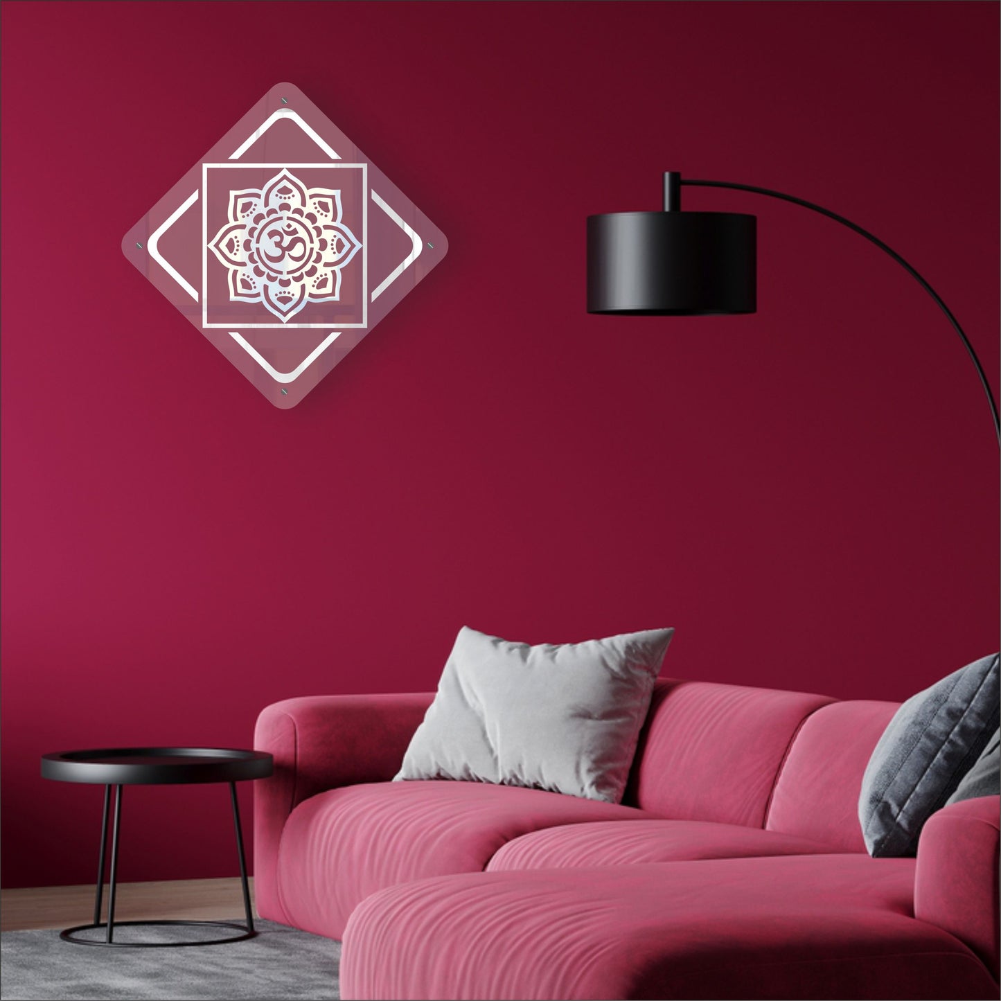 Mandala OM Reflective Acrylic Wall Art