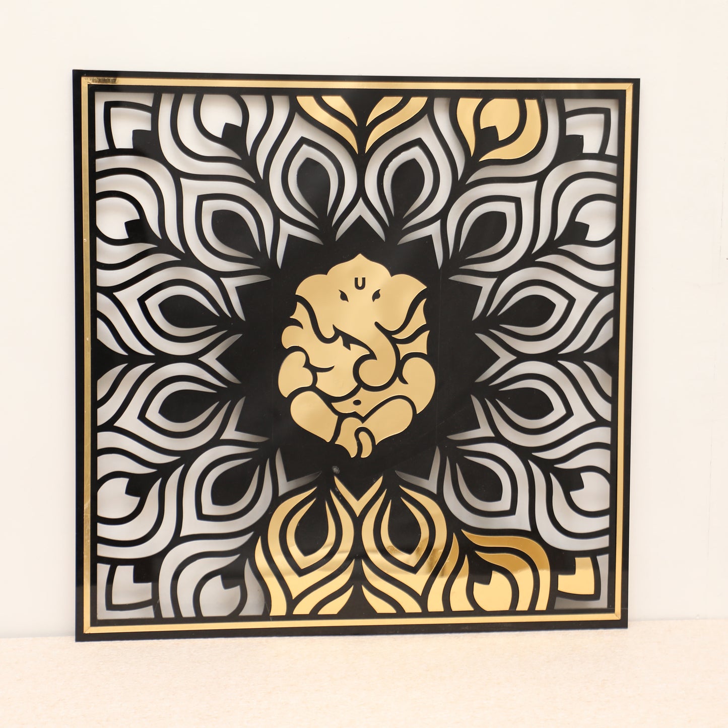 Ekadanta Black & Golden Acrylic Wall Art