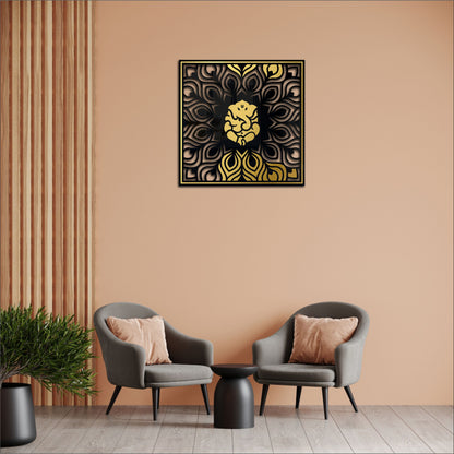 Ekadanta Black & Golden Acrylic Wall Art